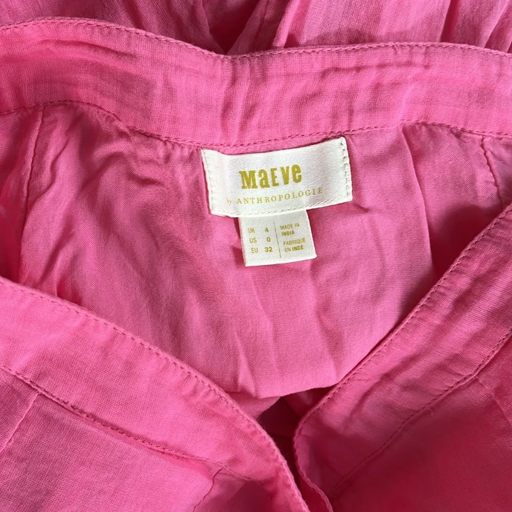 Anthropologie Pink Skirt size 0 - Picture 5 of 7